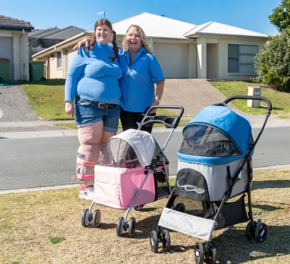 MMT Care participant with support worker