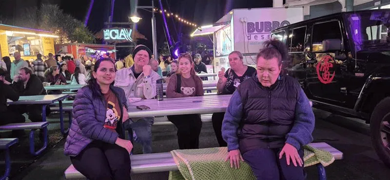 MMT Care team night out at a local market